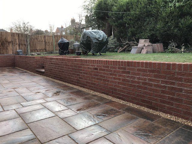 New wall by Cheshire Paving Company