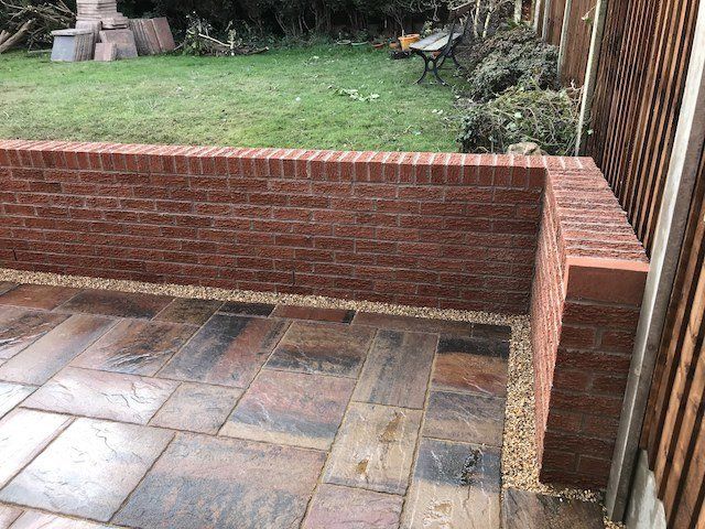New wall by Cheshire Paving Company