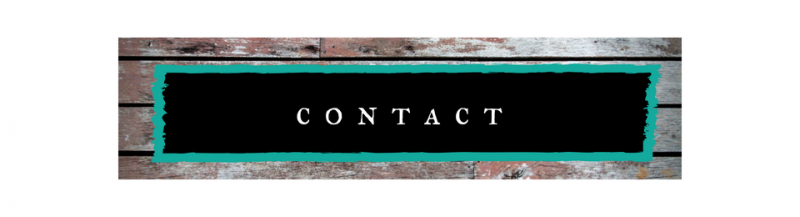 A black sign on a wooden wall that says `` contact ''.