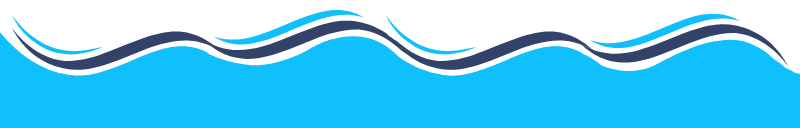 A blue and white wave on a blue background.