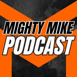 A logo for the mighty mike podcast