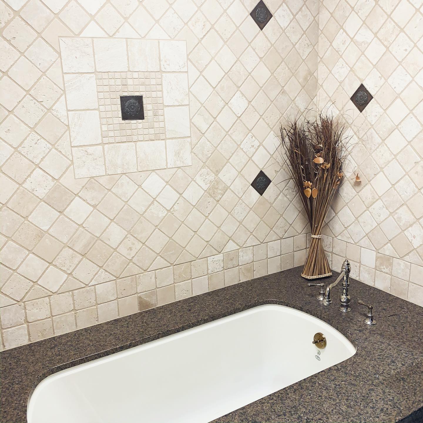 Elegant looking bathroom with bathtub — New Milford, CT — Marble & Granite Creations