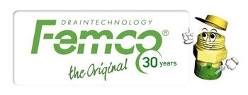 Femco drain technology the original 30 years logo