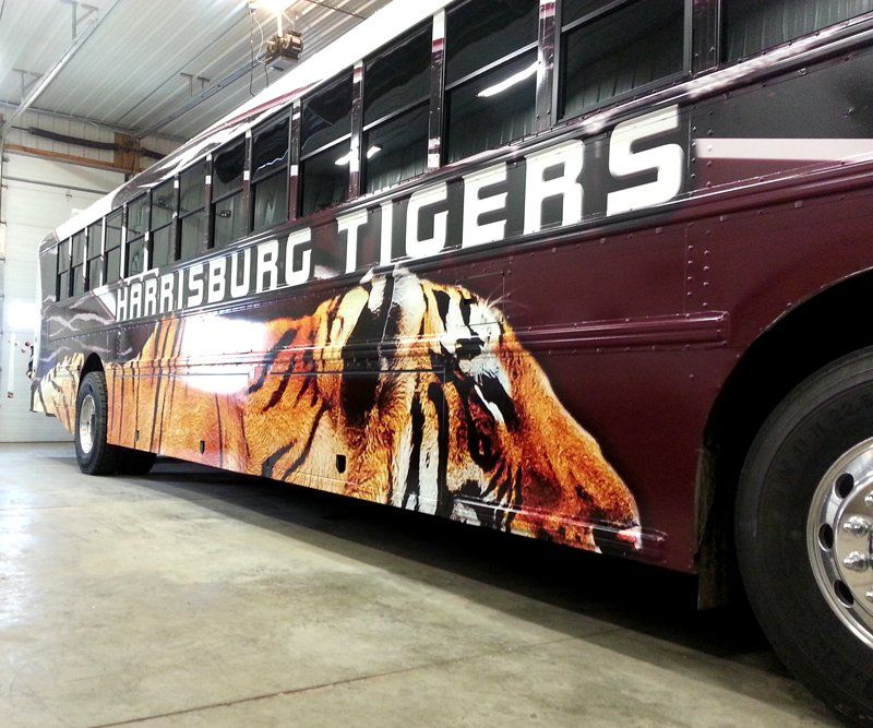 Customoeyez Sign — Tiger Bus Front in Harrisburg, SD