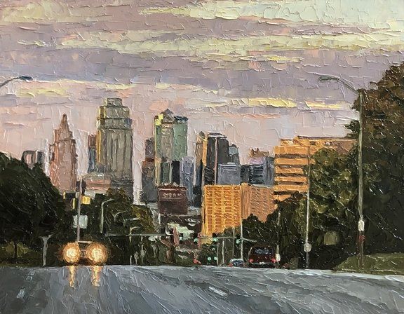 kansas city skyline painting