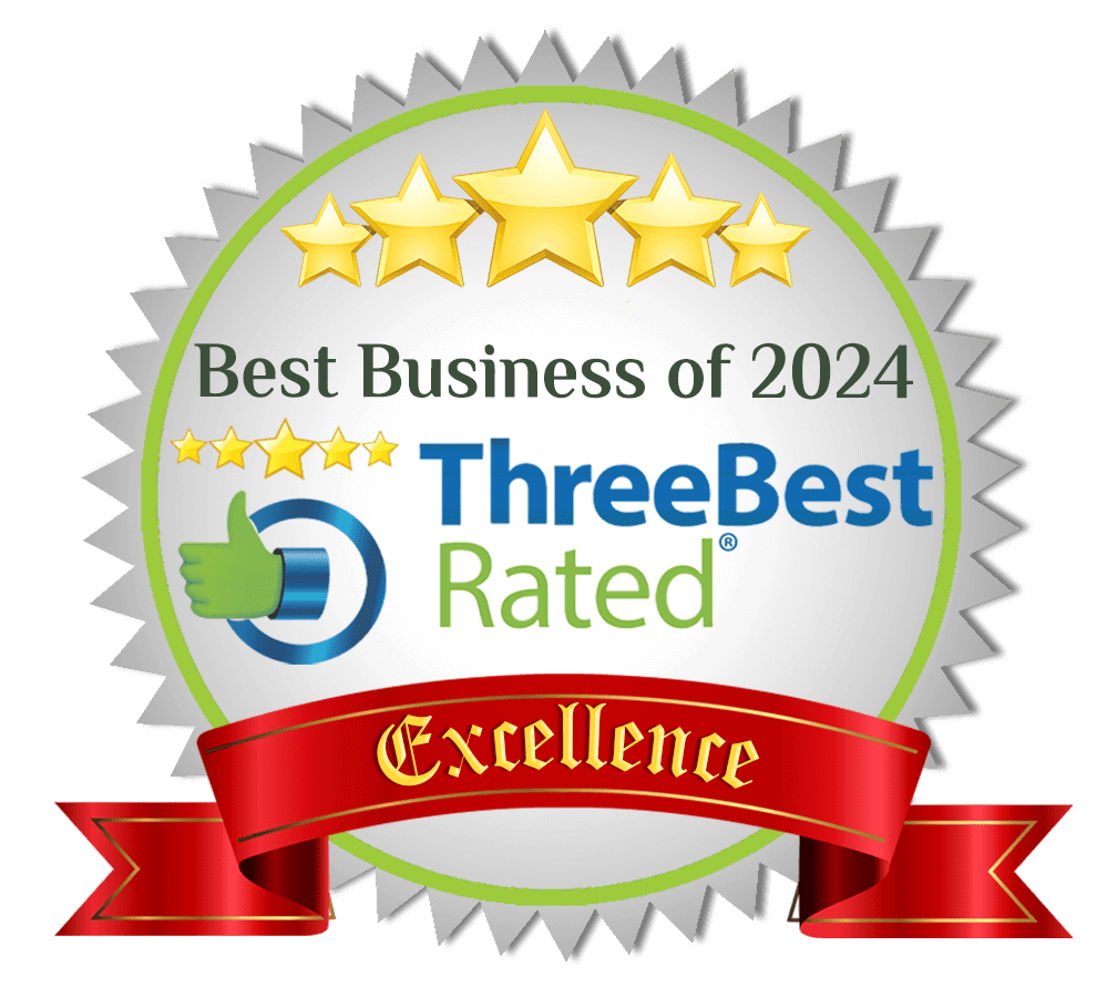 Best Businesses of 2024 badge from Three Best Rated 