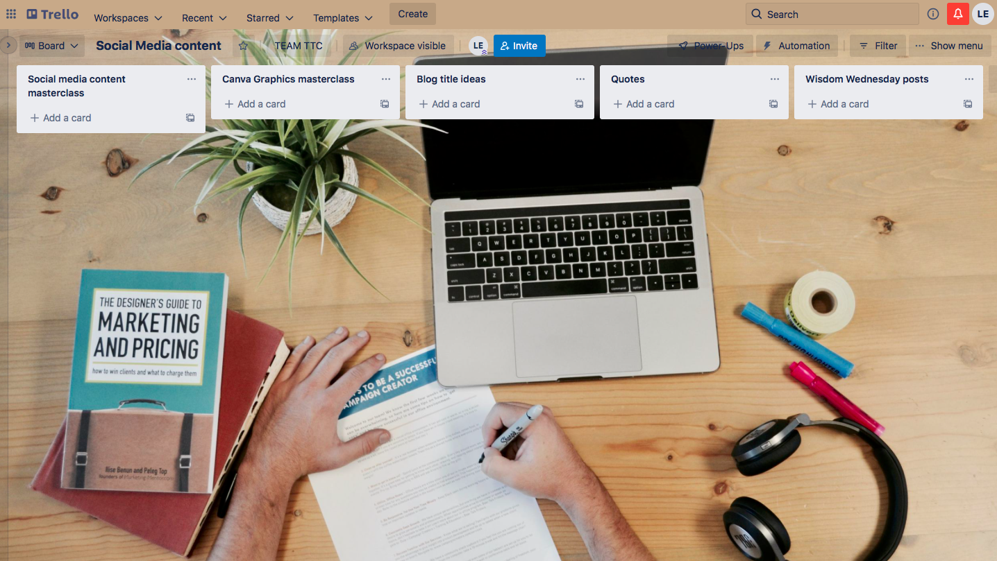 Using Trello for social media content and planning