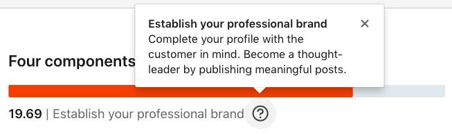 LinkedIn SSI establishing your professional brand