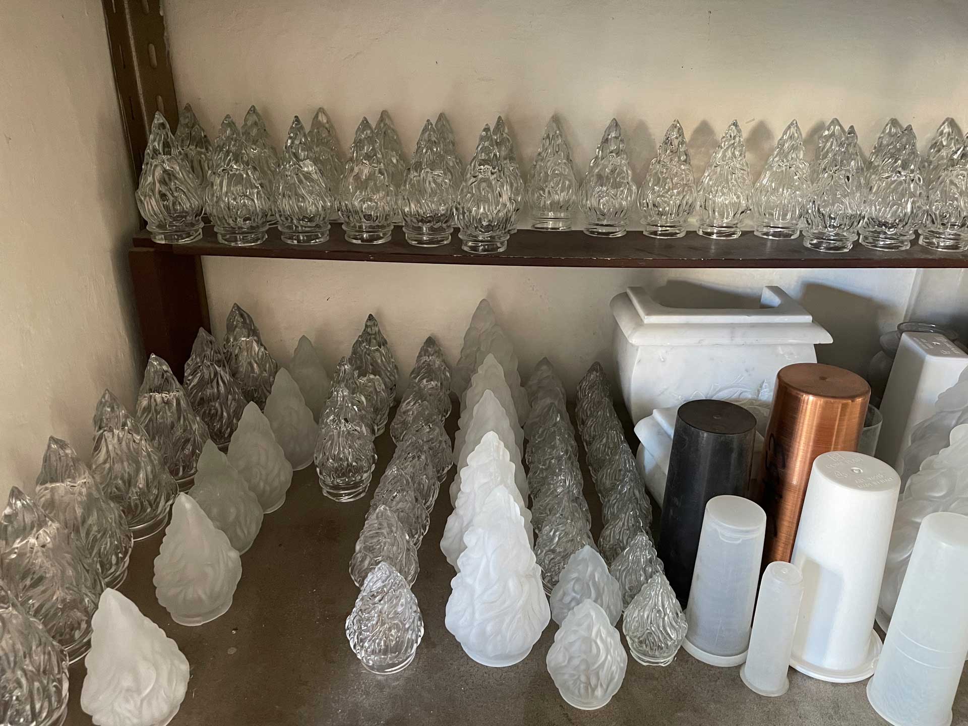 vetri per lampade funebri