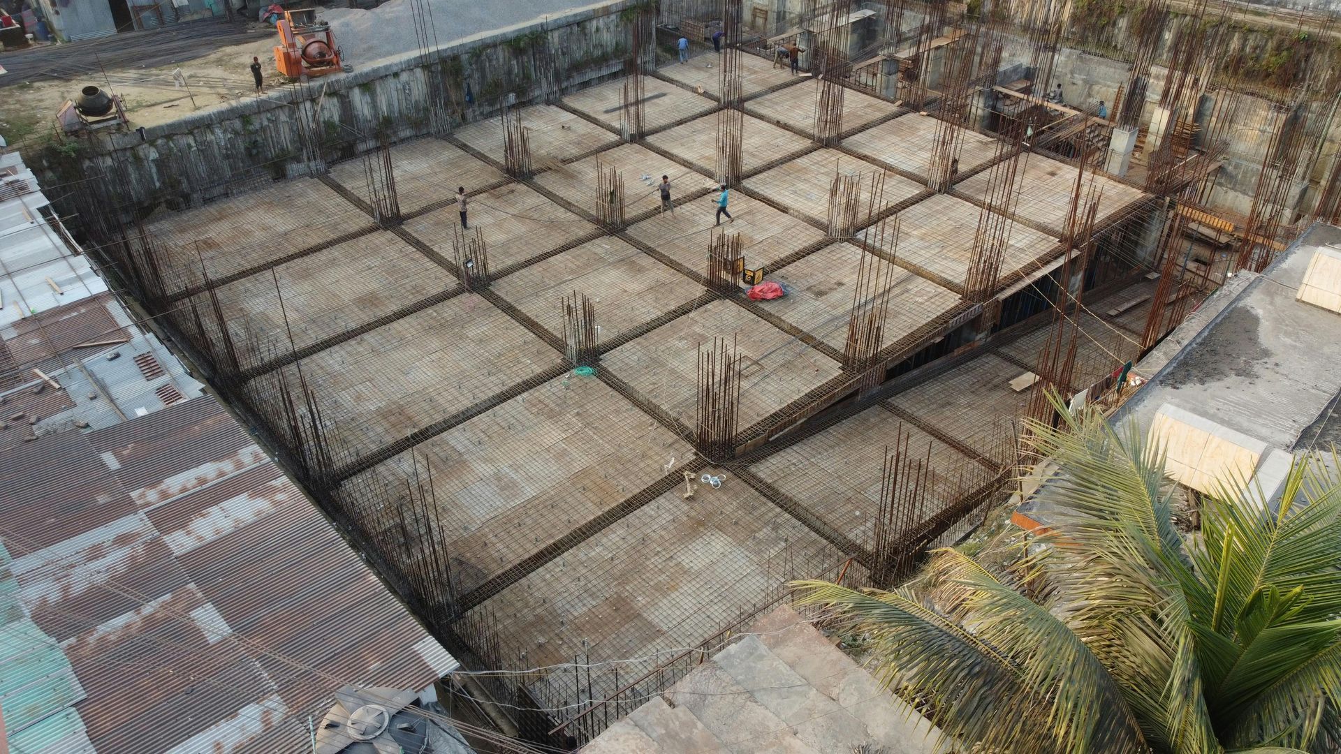 Construction Project Site photo of a concrete foundation