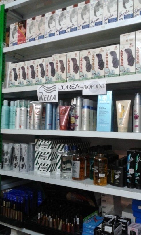 Prodotti di bellezza in esposizione