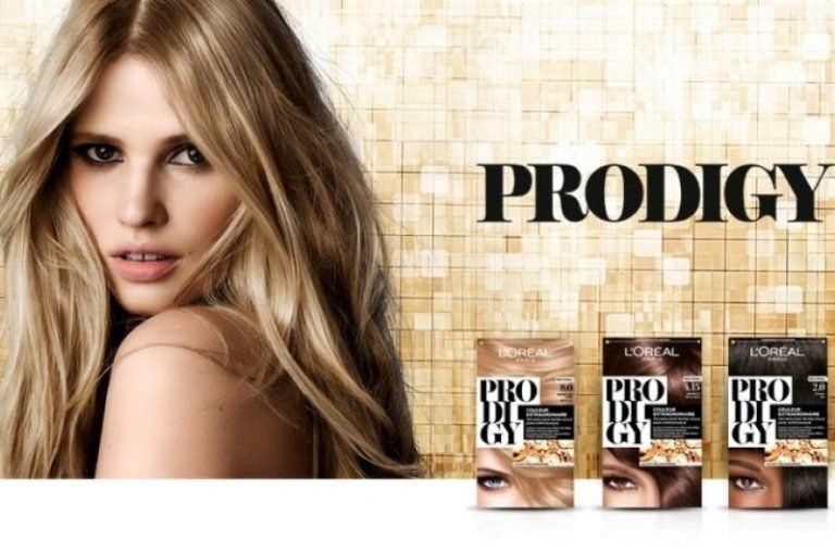 Locandina dei prodotti per capelli PRODIGY