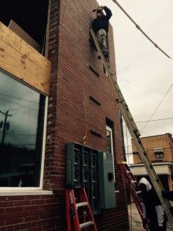 Tub with purple LED lighting