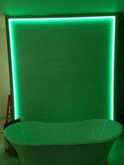 Tub with green LED lighting