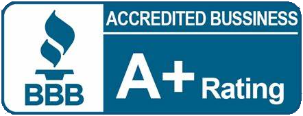 BBB Accredited Business with A+ Rating.