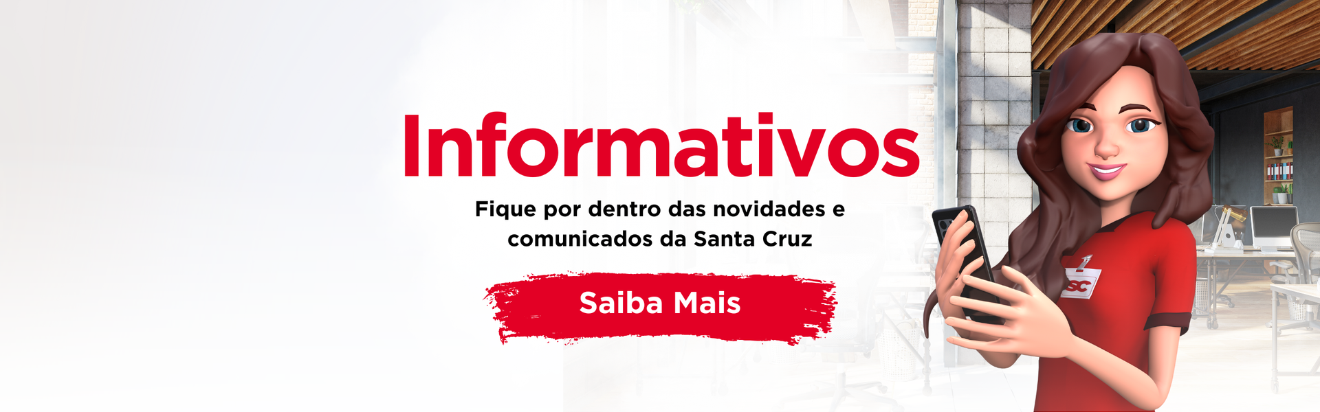 Imagem de banner com uma casa no meio de uma floresta com montanhas ao fundo.