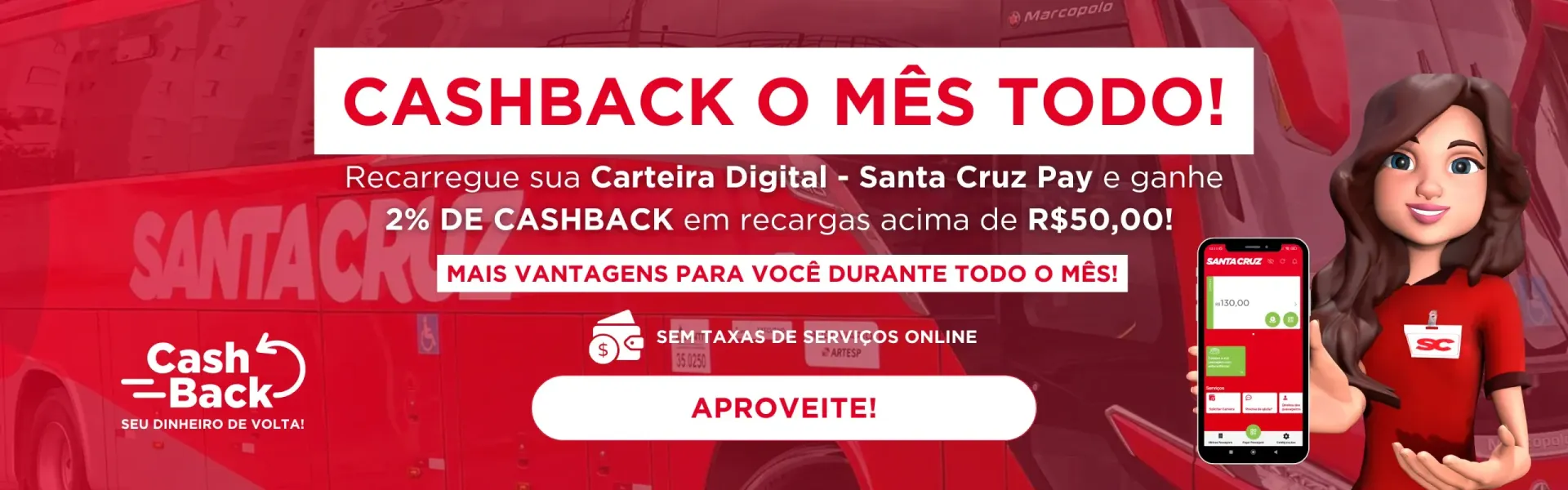 Uma mulher de camisa vermelha está segurando um celular.
