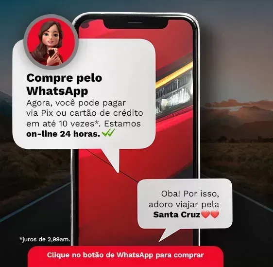 Um telefone com um balão de fala que diz compre pelo whatsapp