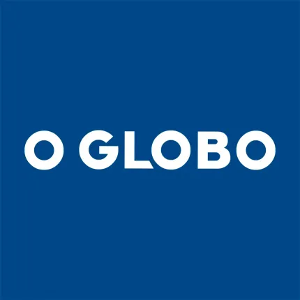 O logotipo da o globo está em um fundo azul