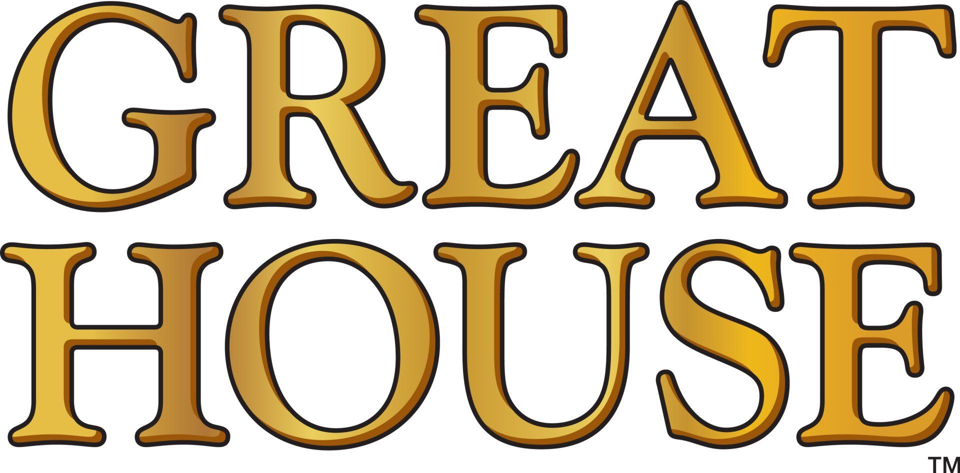 A logo for great house is shown on a white background
