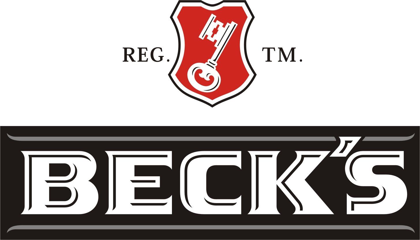 The logo for beck 's has a key on it