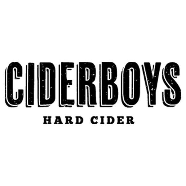 Ciderboys hard cider logo on a white background
