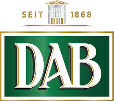 A green sign with the word dab on it