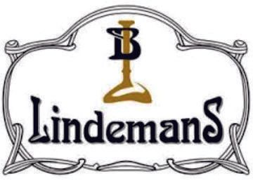 A logo for lindemans with a wine glass on it