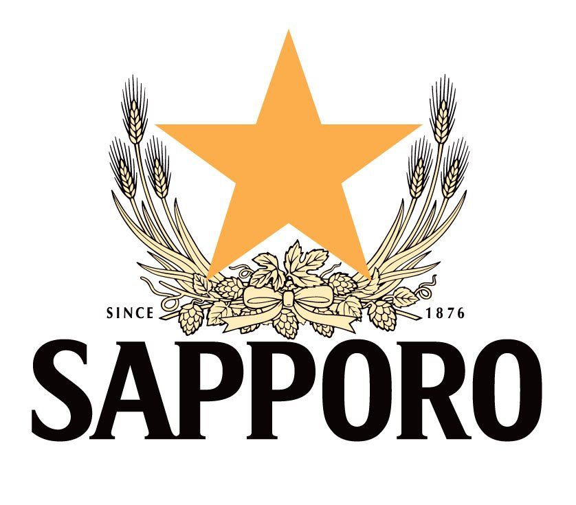 A logo for sapporo with a star and wheat