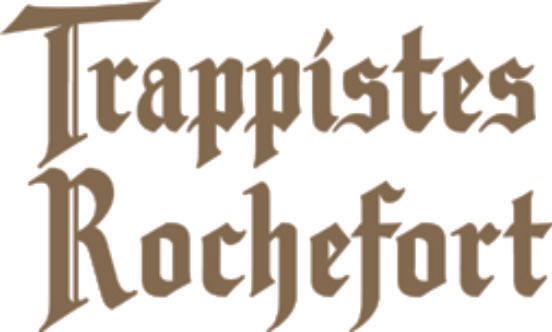 A logo for trappistes rochefort is shown on a white background