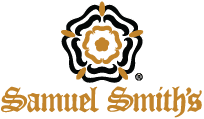 The logo for samuel smith 's is a black and gold flower.