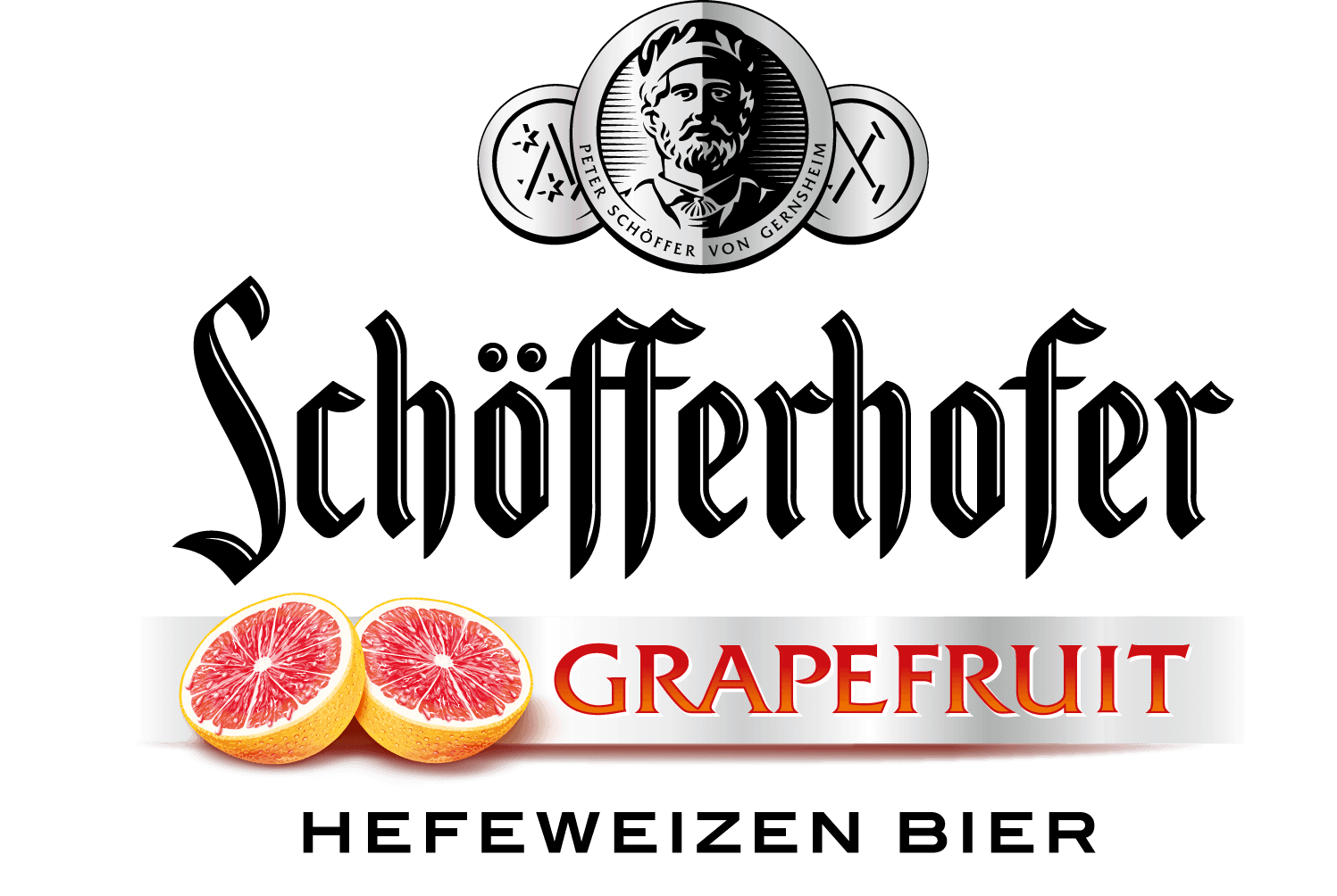 The logo for schofferhofer grapefruit hefeweizen bier
