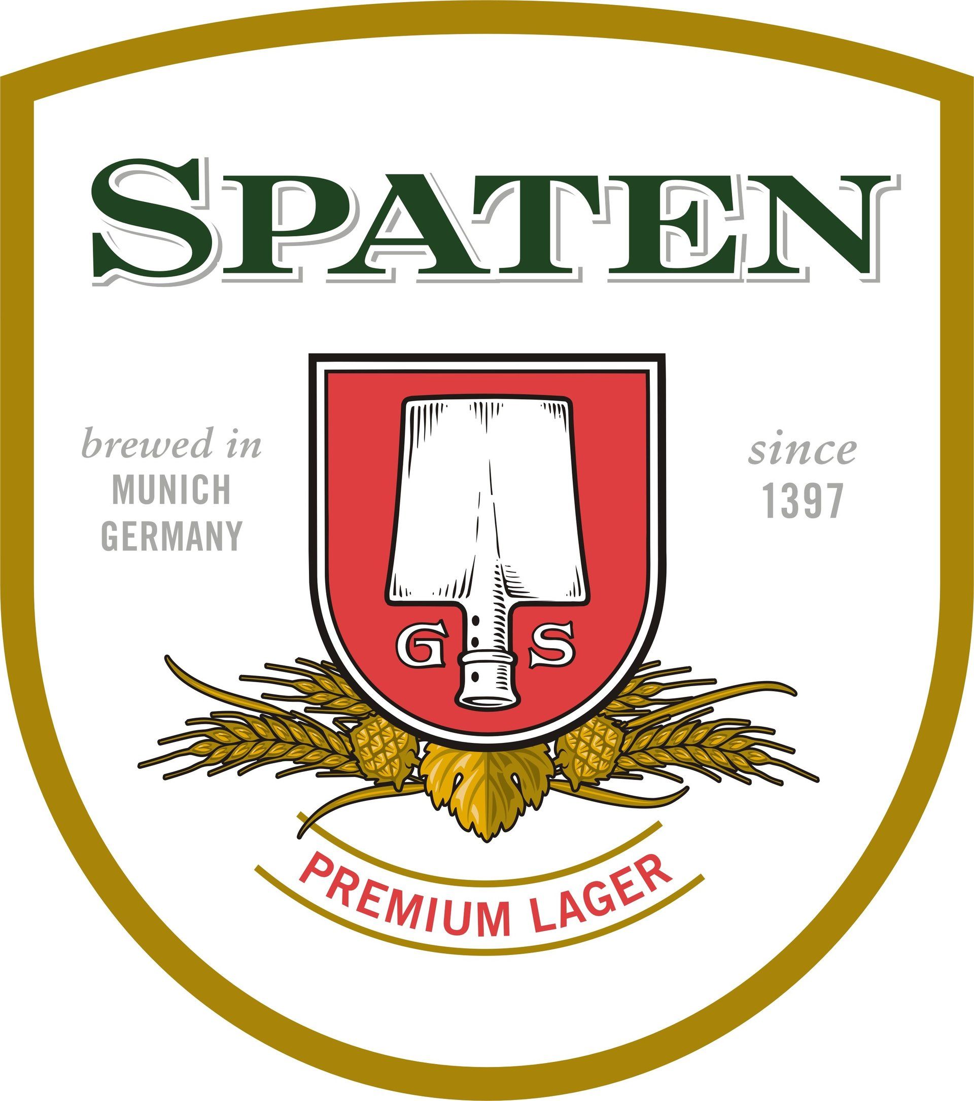 A label for spaten premium lager brewed in munich germany