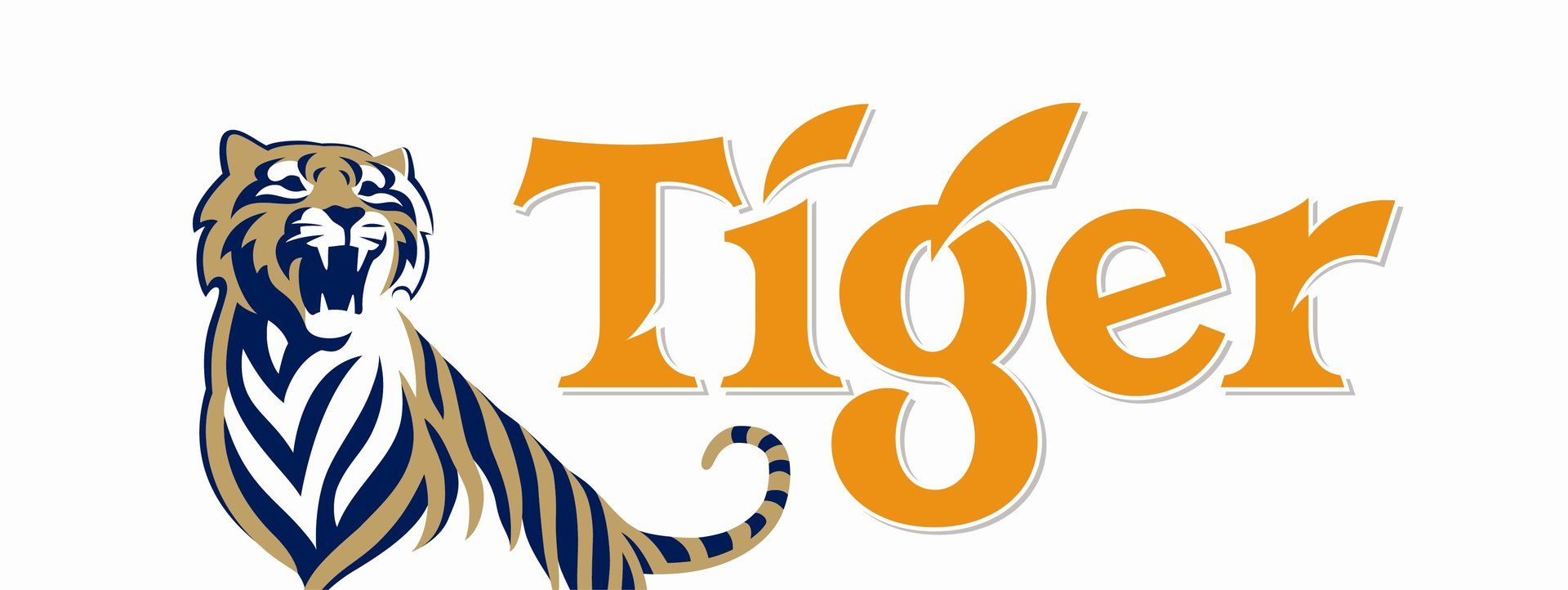 A logo for tiger beer with a tiger on a white background.