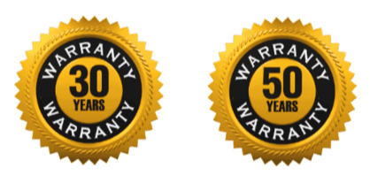 30 year & 50 year warranties