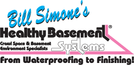 Bill Simone's Healthy Basement Systems logo