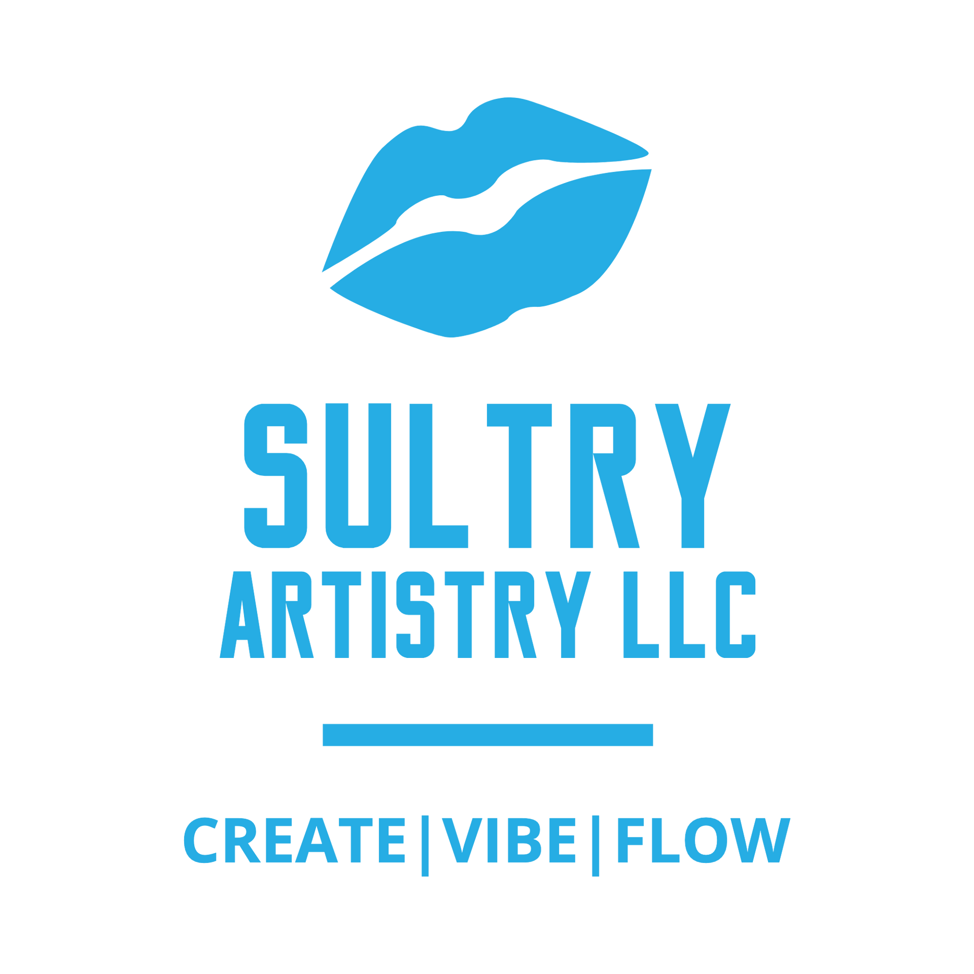 Blue lips icon above