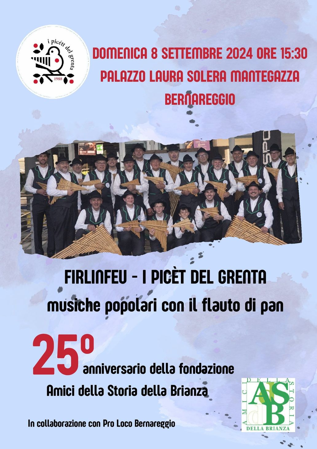 firlinfeu! i picett del Grenta, Bernareggio 8.9.2024 ore 15.30, palazzo Laura Solera Mantegazza