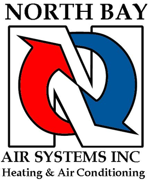 The logo for north bay air systems inc heating and air conditioning