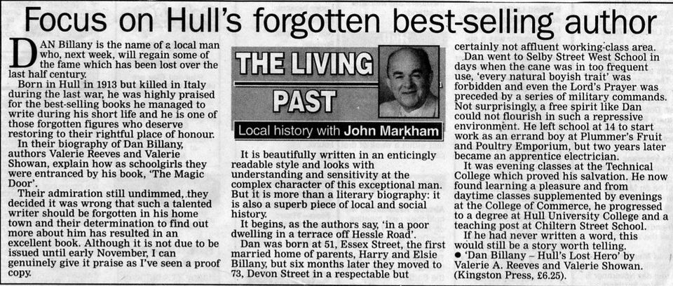 Dan Billany - Hull's Lost Hero. Review by John Markham
