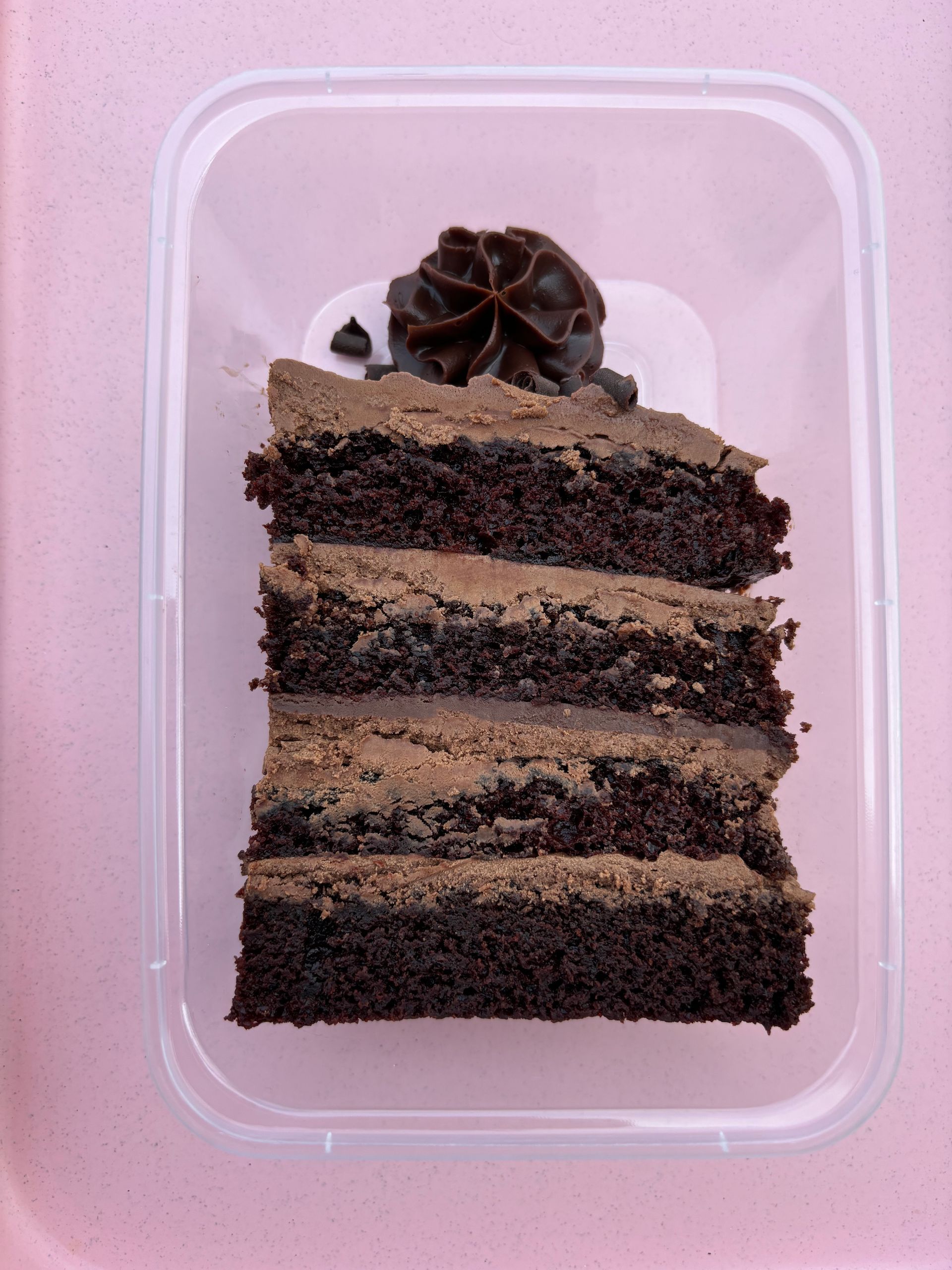 Sliced Brownies with icing.