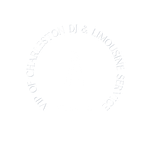 a white circle with the words dj & limousine service written inside of it CHARLESTON SC