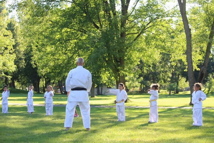 Man And Woman Practicing Karate