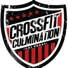 CrossFit Culmination Las Vegas logo: shield with text and red stars and stripes.