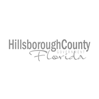 Hillsborough County, Florida government logo in grey.
