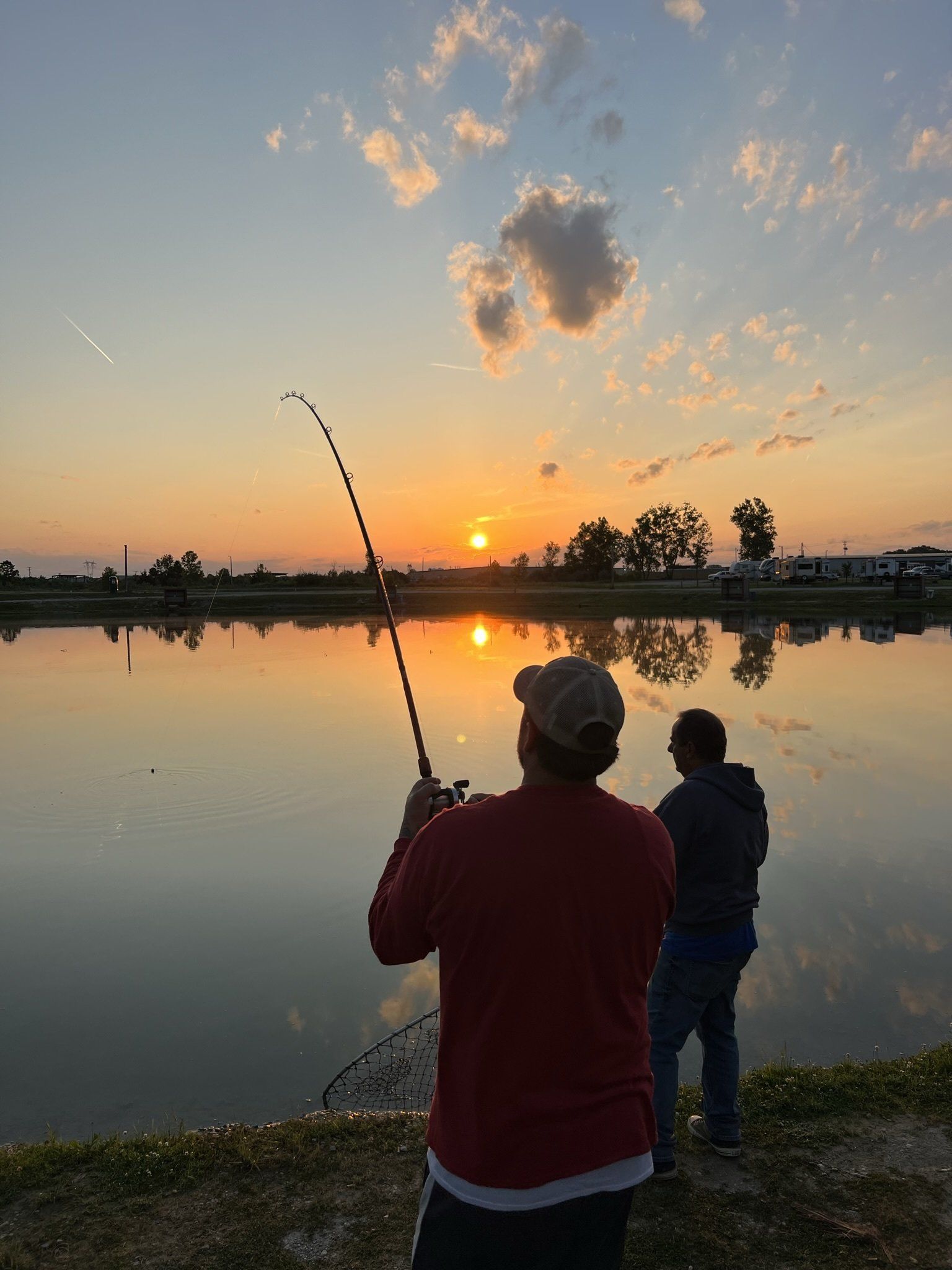Fishing on the lake