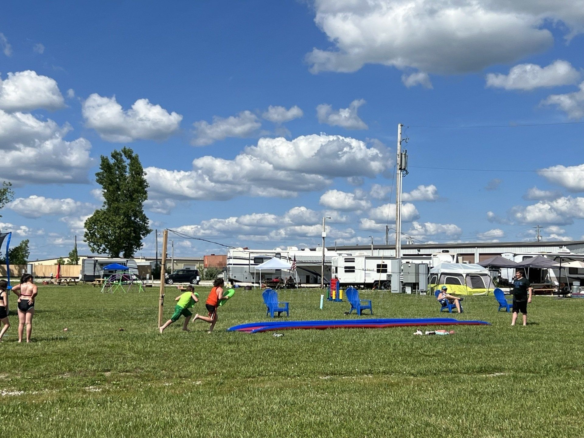 Youth playing outside