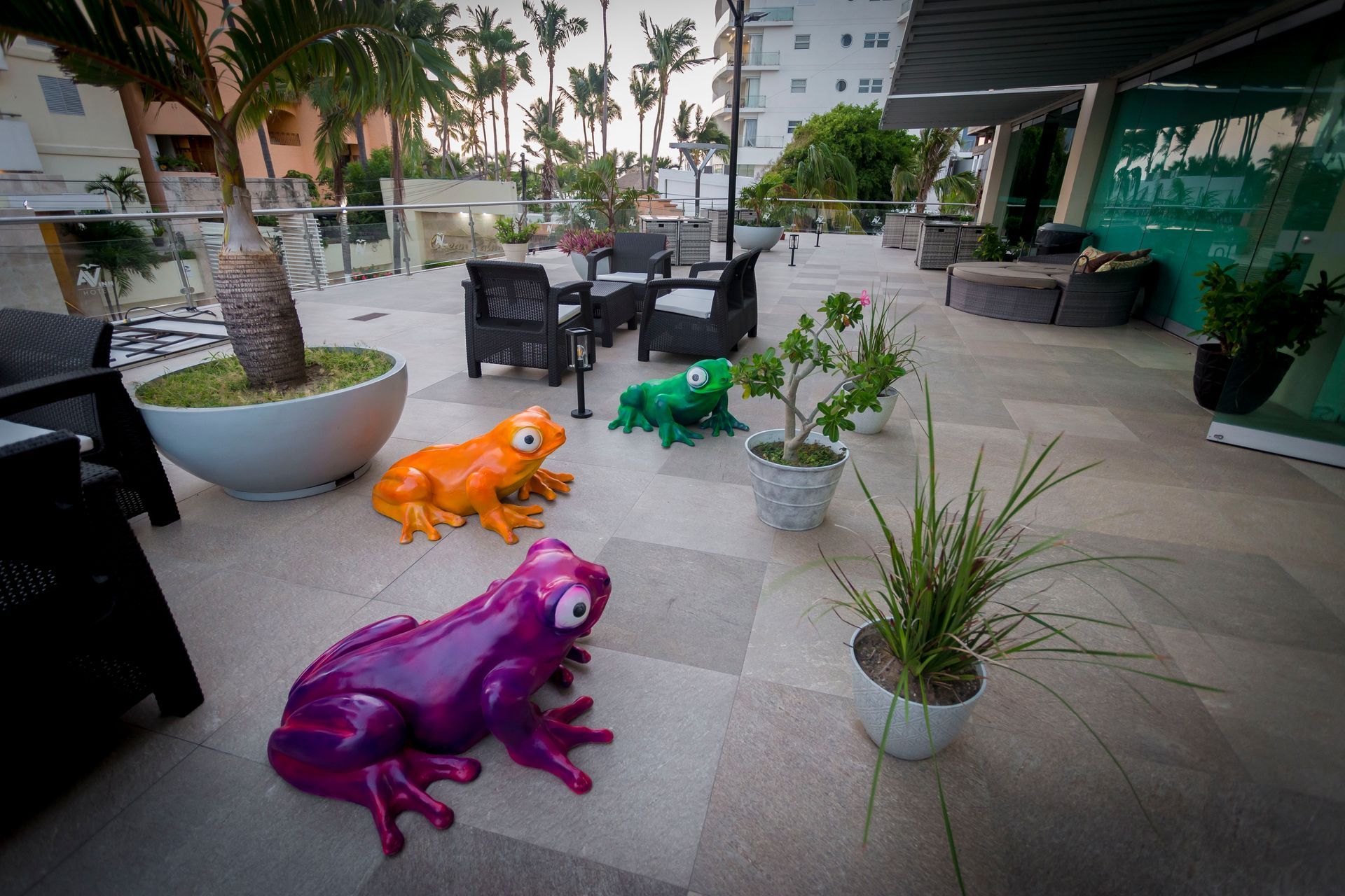 área externa do hotel