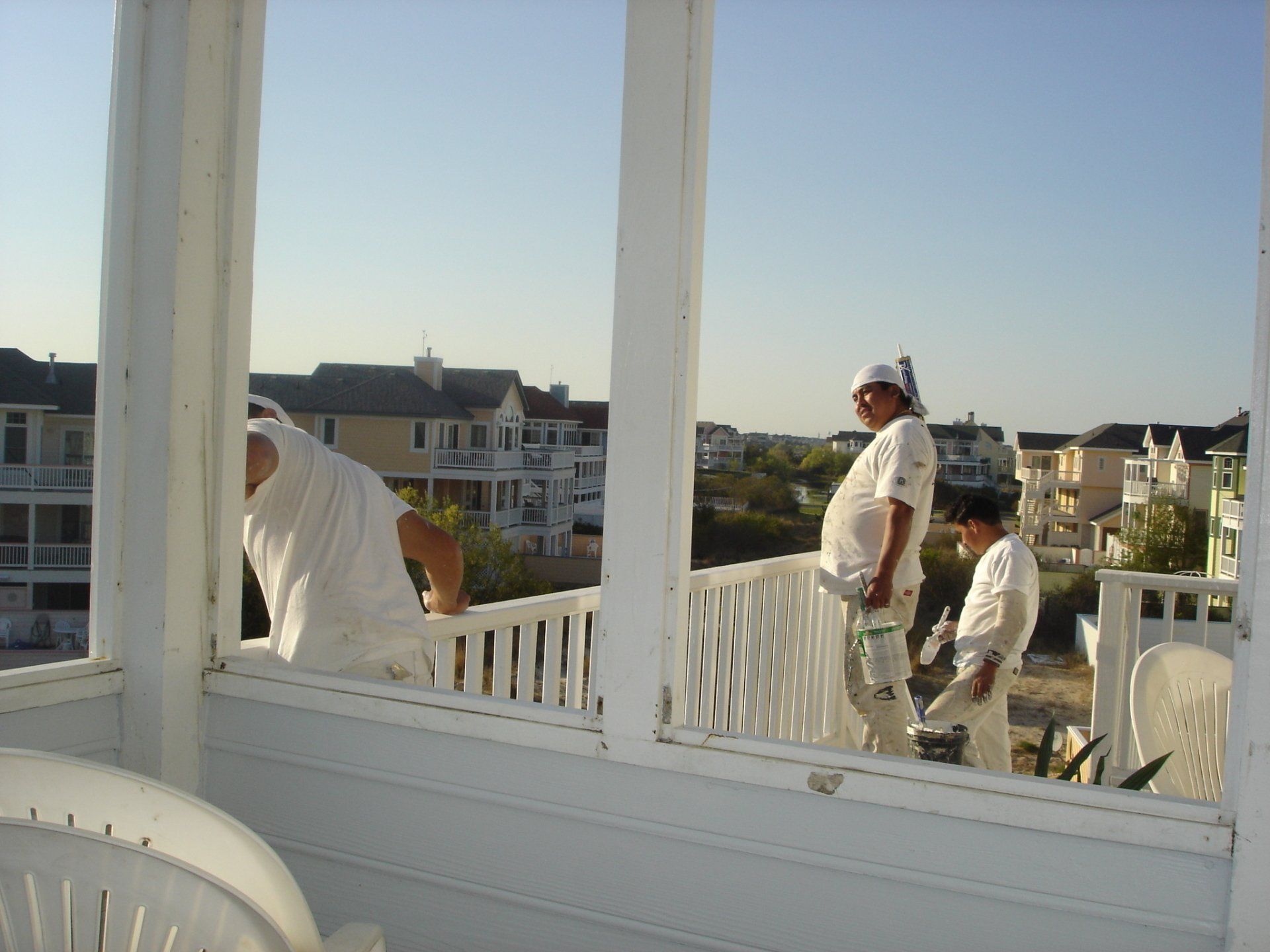 Contractors working on house remodel