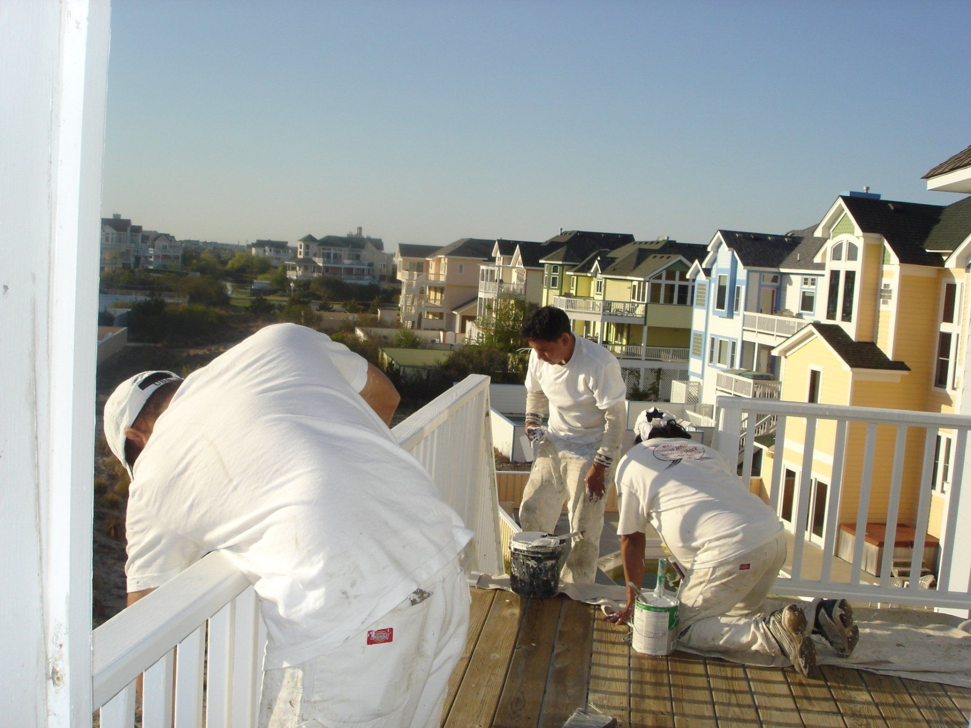 Contractors working on house remodel